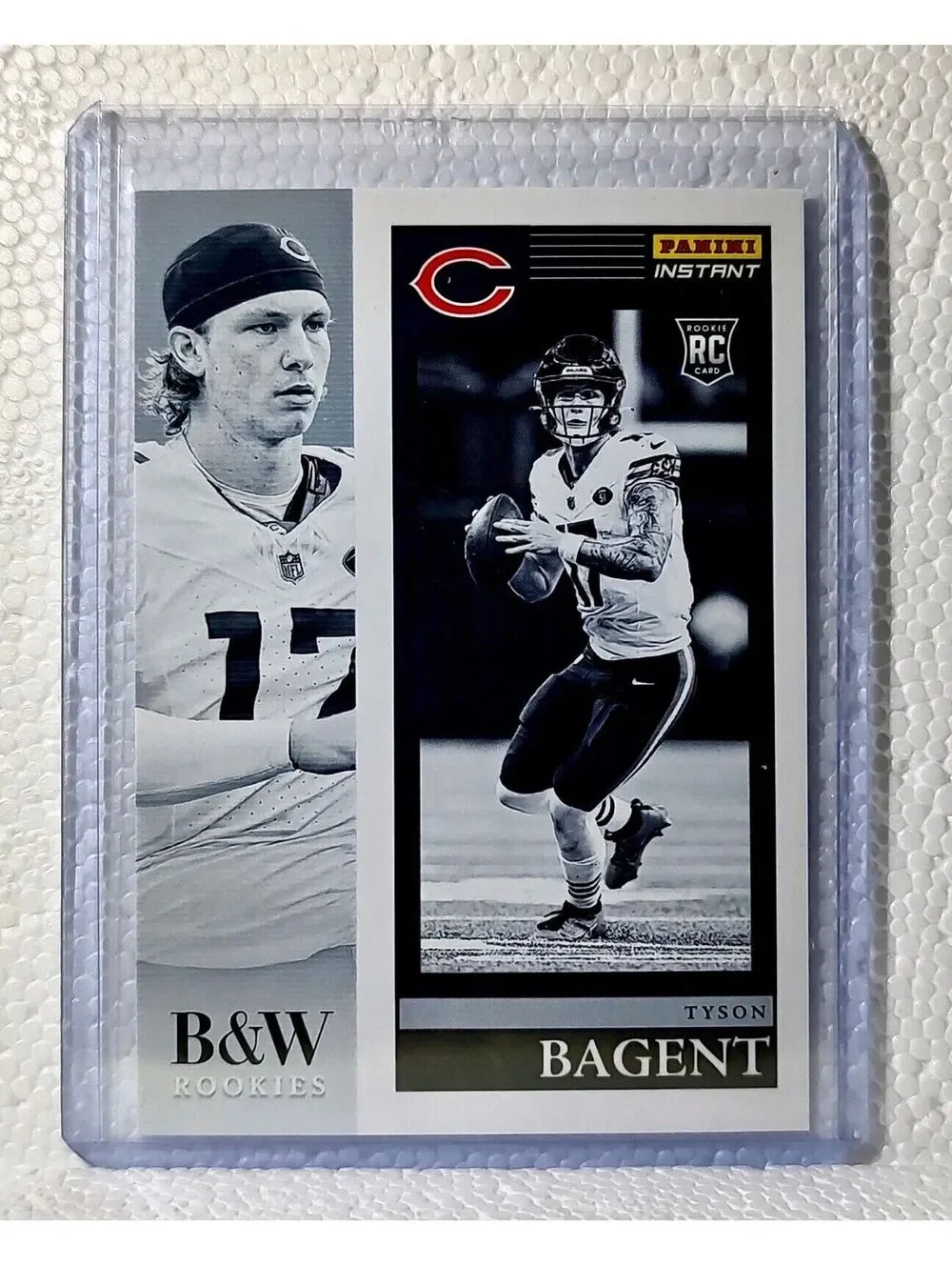 Tyson Bagent 2023 Panini NFL #7 Black & White Rookies Card Chicago Bears 1/216